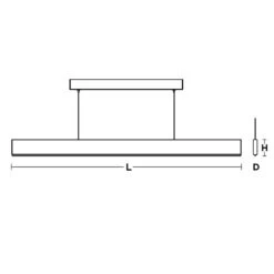 AFX Lighting Stealth 36 Inch LED Linear Suspension Light -Light Bulbs Sales Store AFX Lighting STHP0136LAJD1SN Diagram