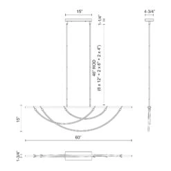 Alora Lighting Aryas 60 Inch LED Linear Suspension Light