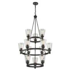 Clarence 29 Inch 12 Light Chandelier By Artcraft