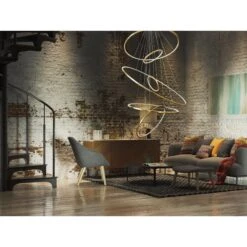 Avenue Lighting 48 Inch LED Chandelier 8 Avenue Lighting 48 Inch LED Chandelier -Light Bulbs Sales Store Avenue Lighting HF4446 PB Lifestyle