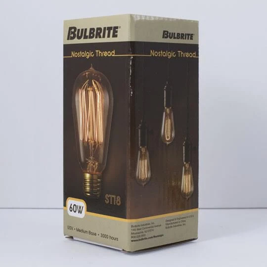 60 Watt ST18 Nostalgic Thread E26 Light Bulb By Bulbrite 5 60 Watt ST18 Nostalgic Thread E26 Light Bulb By Bulbrite - Image 3