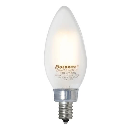 3.6 Watt B11 LED 2700K Light Bulb 4 Pack By Bulbrite 3 3.6 Watt B11 LED 2700K Light Bulb 4 Pack By Bulbrite