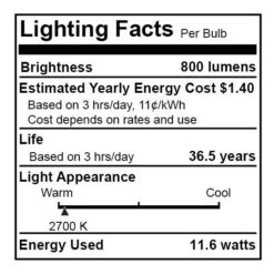 11.6 Watt JBOX 2700K LED Light Bulb 2 Pack By Bulbrite -Light Bulbs Sales Store Bulbrite 861561 6