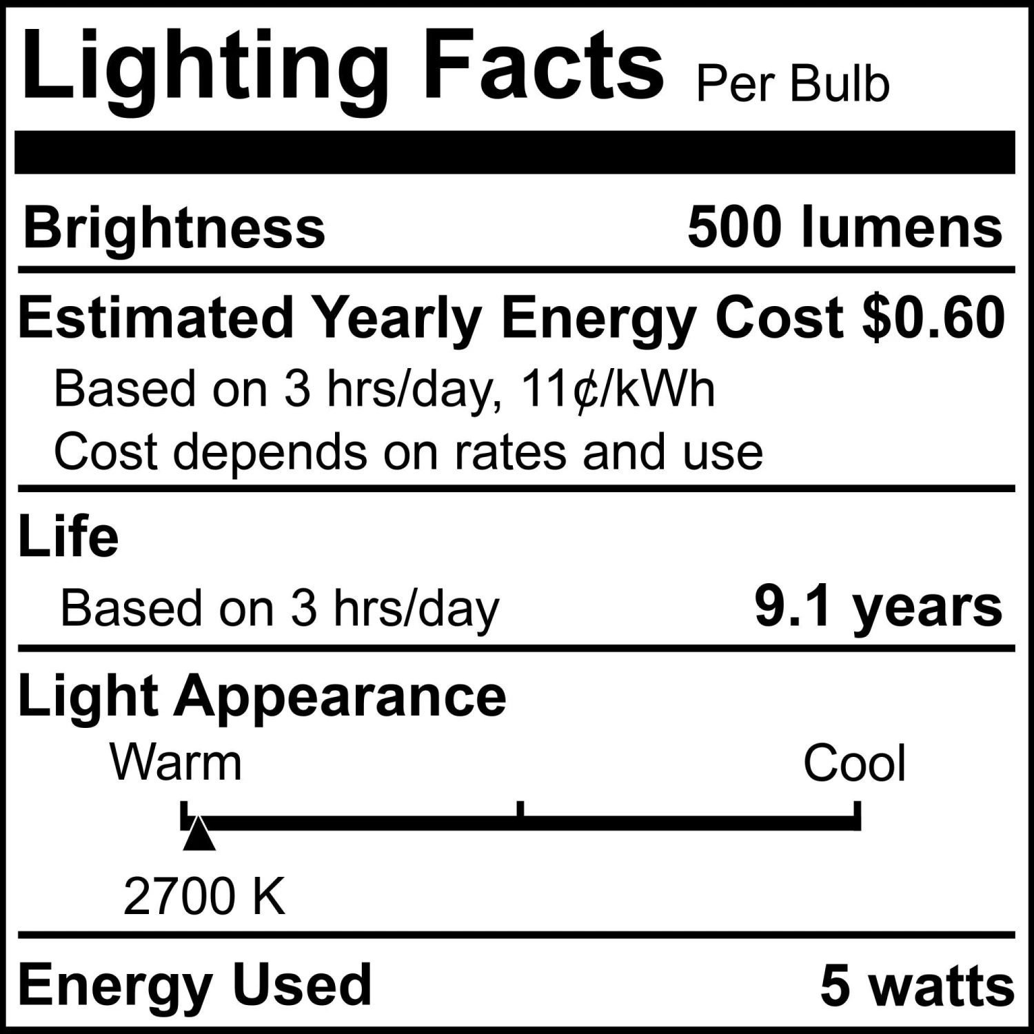 5 Watt 2700K B11 LED Light Bulb 4 Pack By Bulbrite 8 5 Watt 2700K B11 LED Light Bulb 4 Pack By Bulbrite - Image 6