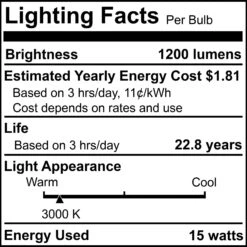 15 Watt 3000K PAR38 LED Light Bulb 4 Pack By Bulbrite -Light Bulbs Sales Store Bulbrite 861746 6
