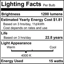 15 Watt 4000K PAR38 LED Light Bulb 4 Pack By Bulbrite -Light Bulbs Sales Store Bulbrite 861747 6