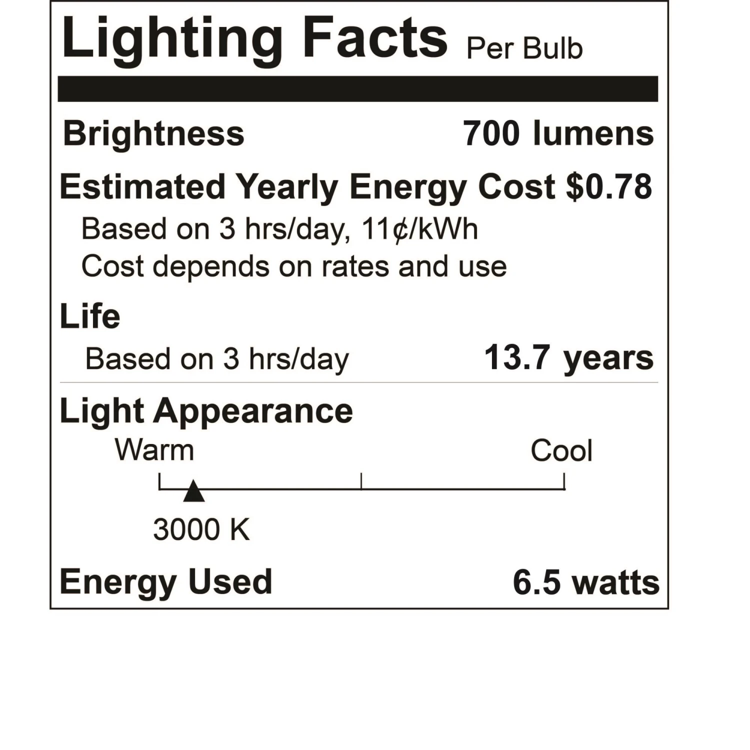 6.5 Watt E12 3000K LED Light Bulb 2 Pack By Bulbrite 5 6.5 Watt E12 3000K LED Light Bulb 2 Pack By Bulbrite - Image 3