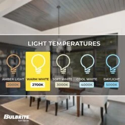 Dimmable 4.5 Watt 2700K T8 LED Light Bulb 4 Pack By Bulbrite -Light Bulbs Sales Store Bulbrite 862781 4 ColorTemp
