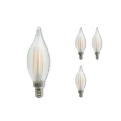 Dimmable 4 Watt 2700K C11 LED Light Bulb 4 Pack By Bulbrite
