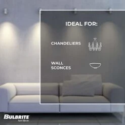 Dimmable 4 Watt 2700K C11 LED Light Bulb 4 Pack By Bulbrite -Light Bulbs Sales Store Bulbrite 862785 5 IdealFor