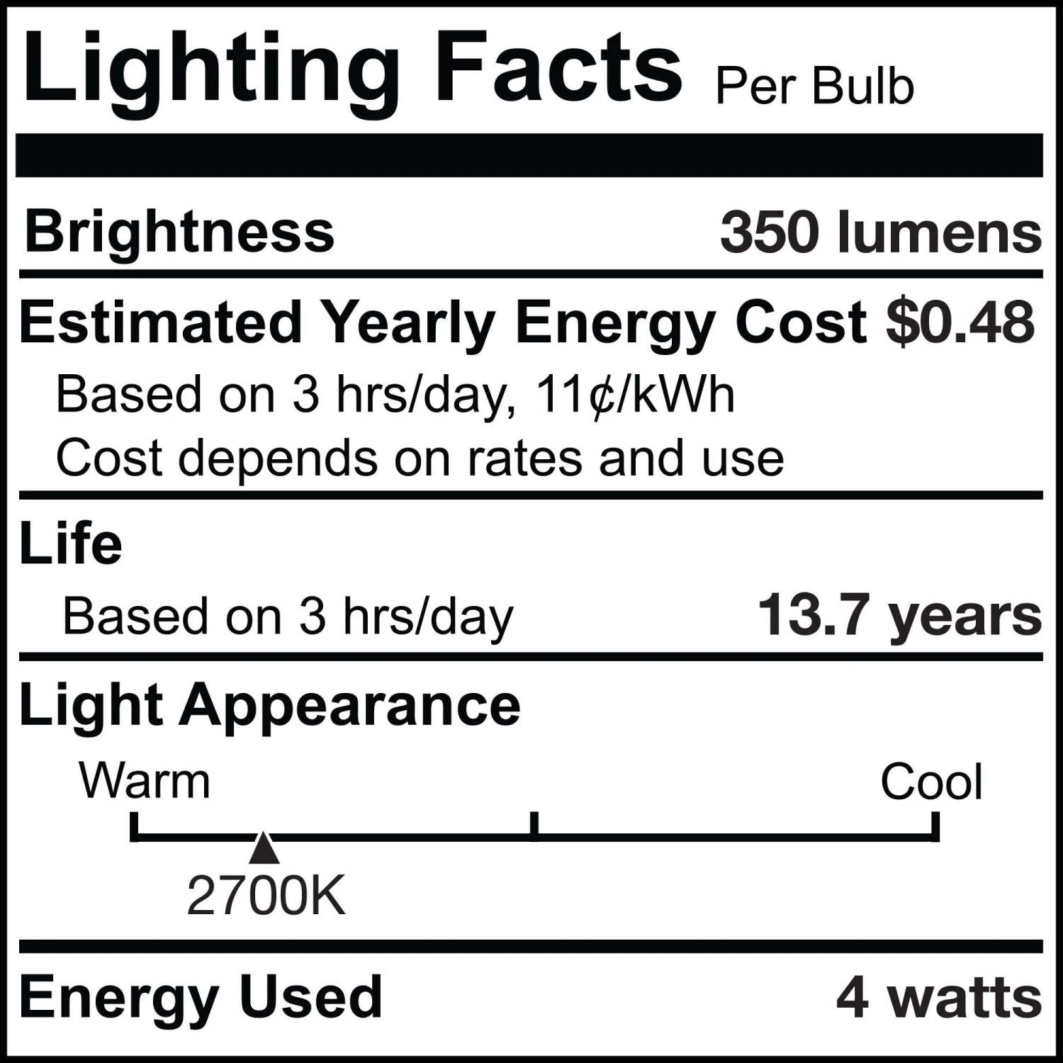 Dimmable 4 Watt 2700K C15 LED Light Bulb 4 Pack By Bulbrite 8 Dimmable 4 Watt 2700K C15 LED Light Bulb 4 Pack By Bulbrite - Image 6