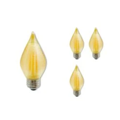 Dimmable 4 Watt 2100K C15 LED Light Bulb 4 Pack By Bulbrite