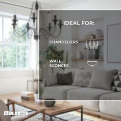 Dimmable 4 Watt 2100K C15 LED Light Bulb 4 Pack By Bulbrite -Light Bulbs Sales Store Bulbrite 862788 5 IdealFor