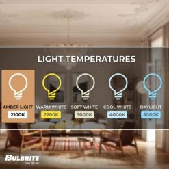 Dimmable 4 Watt 2100K LED Light Bulb 4 Pack By Bulbrite 13 Dimmable 4 Watt 2100K LED Light Bulb 4 Pack By Bulbrite -Light Bulbs Sales Store Bulbrite 862790 4 ColorTemp