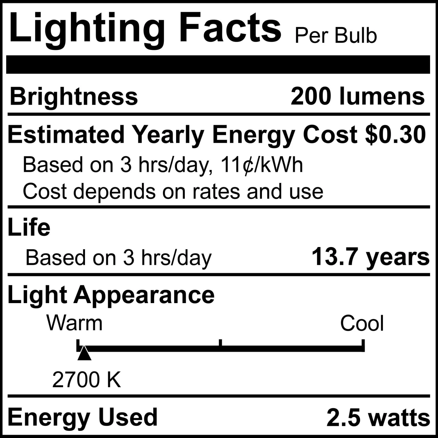 2.5 Watt 2700K G16 LED Light Bulb 4 Pack By Bulbrite 8 2.5 Watt 2700K G16 LED Light Bulb 4 Pack By Bulbrite - Image 6