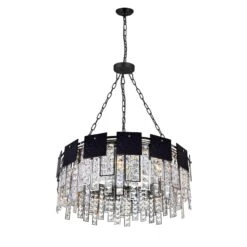Glacier 32 Inch 10 Light Chandelier By CWI Lighting