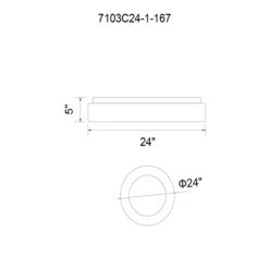 Arenal 24 Inch 1 Light LED Flush Mount By CWI Lighting -Light Bulbs Sales Store CWI Lighting 7103C24 1 167 11