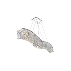Glamorous 30 Inch 5 Light Linear Suspension Light By CWI Lighting -Light Bulbs Sales Store CWI Lighting 8004P30C AClear 2