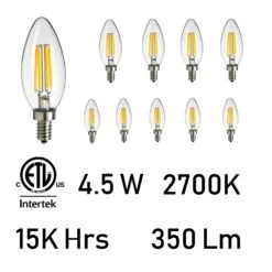 Dimmable 4 Watt 2700K LED Light Bulb By CWI Lighting