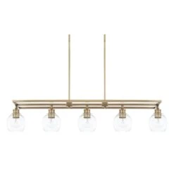 Mid-Century 47 Inch 5 Light Linear Suspension Light By Capital Lighting Fixture Company