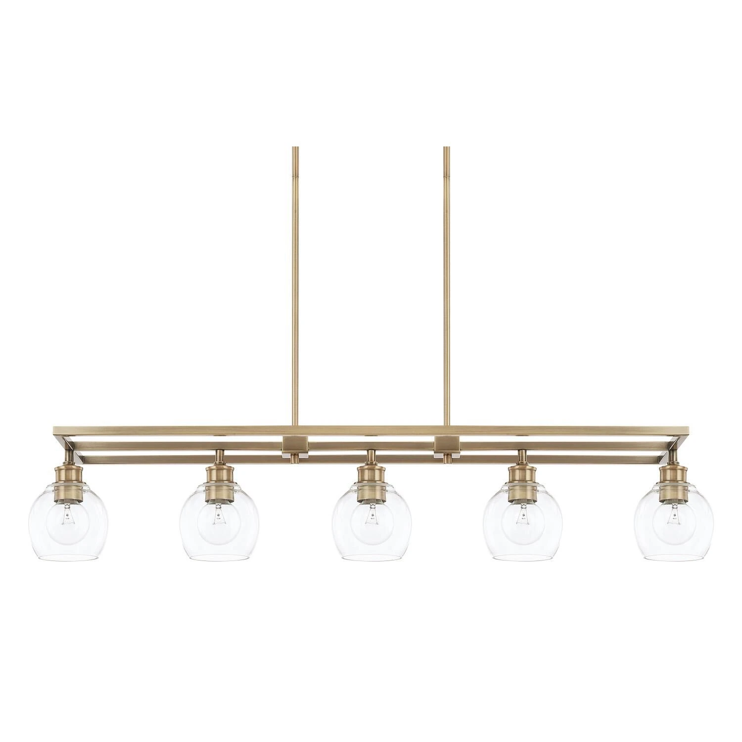 Mid-Century 47 Inch 5 Light Linear Suspension Light By Capital Lighting Fixture Company 3 Mid-Century 47 Inch 5 Light Linear Suspension Light By Capital Lighting Fixture Company