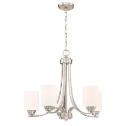 Bolden 24 Inch 5 Light Chandelier By Craftmade -Light Bulbs Sales Store Craftmade 50525 BNK WG 100