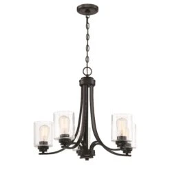 Bolden 24 Inch 5 Light Chandelier By Craftmade -Light Bulbs Sales Store Craftmade 50525 FB 100