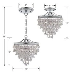 Calypso 13 Inch 3 Light Mini Chandelier By Crystorama -Light Bulbs Sales Store Crystorama 130 CH 4