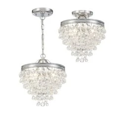 Calypso 13 Inch 3 Light Mini Chandelier By Crystorama -Light Bulbs Sales Store Crystorama 130 CH ALT4