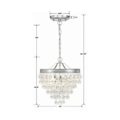 Calypso 13 Inch 3 Light Mini Chandelier By Crystorama
