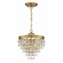 Calypso 13 Inch 3 Light Mini Chandelier By Crystorama -Light Bulbs Sales Store Crystorama 130 VG