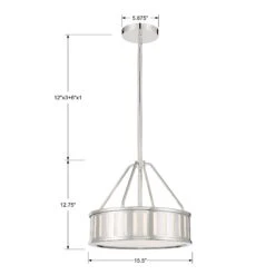 Kendal 15 Inch 3 Light Mini Chandelier By Crystorama -Light Bulbs Sales Store Crystorama KEN 8303 PN 3