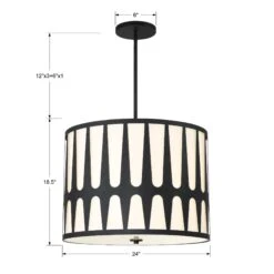 Royston 24 Inch 5 Light Chandelier By Crystorama -Light Bulbs Sales Store Crystorama ROY 809 BK 3