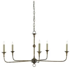 Nottaway 36 Inch 5 Light Chandelier By Currey And Company