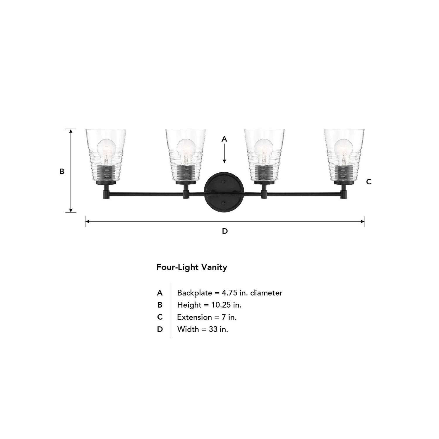 Ingo 33 Inch 4 Light Bath Vanity Light By Designers Fountain 5 Ingo 33 Inch 4 Light Bath Vanity Light By Designers Fountain - Image 3