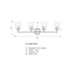 Ingo 33 Inch 4 Light Bath Vanity Light By Designers Fountain 16 Ingo 33 Inch 4 Light Bath Vanity Light By Designers Fountain -Light Bulbs Sales Store Designers Fountain D230M 4B PN dimensions