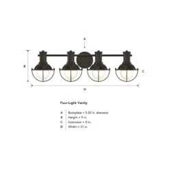 Dalton 31 Inch 4 Light Bath Vanity Light By Designers Fountain 19 Dalton 31 Inch 4 Light Bath Vanity Light By Designers Fountain -Light Bulbs Sales Store Designers Fountain D243M 4B MB dimensions