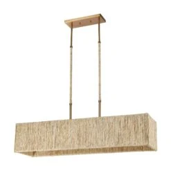 Abaca 40 Inch 5 Light Linear Suspension Light By ELK Lighting