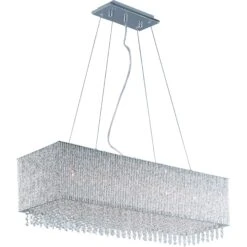 Spiral 35 Inch 9 Light Linear Suspension Light By ET2 Lighting