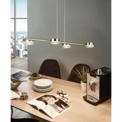 Eglo Transton 33 Inch 4 Light LED Linear Suspension Light By Eglo Lighting -Light Bulbs Sales Store Eglo Lighting 203968AApp
