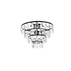 Ella 16 Inch 3 Light Flush Mount By Elegant Lighting -Light Bulbs Sales Store Elegant Lighting 1101F16BK 7