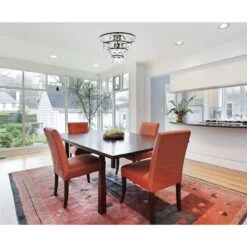 Ella 16 Inch 3 Light Flush Mount By Elegant Lighting -Light Bulbs Sales Store Elegant Lighting 1101F16BK 8