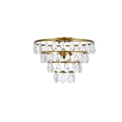 Ella 16 Inch 3 Light Flush Mount By Elegant Lighting -Light Bulbs Sales Store Elegant Lighting 1101F16BR 1