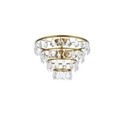 Ella 16 Inch 3 Light Flush Mount By Elegant Lighting -Light Bulbs Sales Store Elegant Lighting 1101F16BR 3