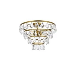 Ella 16 Inch 3 Light Flush Mount By Elegant Lighting -Light Bulbs Sales Store Elegant Lighting 1101F16BR 7