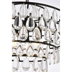Mila 20 Inch 5 Light Mini Chandelier By Elegant Lighting 25 Mila 20 Inch 5 Light Mini Chandelier By Elegant Lighting -Light Bulbs Sales Store Elegant Lighting 1102D20BK 5