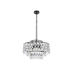 Mila 20 Inch 5 Light Mini Chandelier By Elegant Lighting 27 Mila 20 Inch 5 Light Mini Chandelier By Elegant Lighting -Light Bulbs Sales Store Elegant Lighting 1102D20BK 7