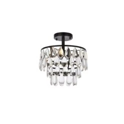 Mila 20 Inch 5 Light Mini Chandelier By Elegant Lighting 37 Mila 20 Inch 5 Light Mini Chandelier By Elegant Lighting -Light Bulbs Sales Store Elegant Lighting 1103F12BK 1