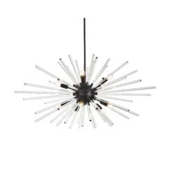 Sienna 46 Inch 10 Light Chandelier By Elegant Lighting 32 Sienna 46 Inch 10 Light Chandelier By Elegant Lighting -Light Bulbs Sales Store Elegant Lighting 2502D46BK 2