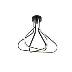 Dahlia 26 Inch 3 Light LED Flush Mount By Elegant Lighting 12 Dahlia 26 Inch 3 Light LED Flush Mount By Elegant Lighting -Light Bulbs Sales Store Elegant Lighting 5105F26BK 2